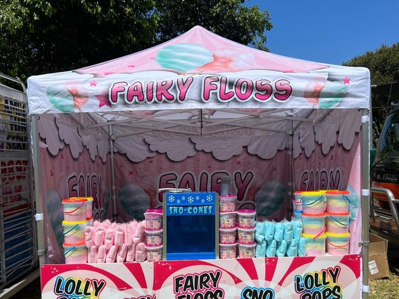 Freshly spun fairy floss